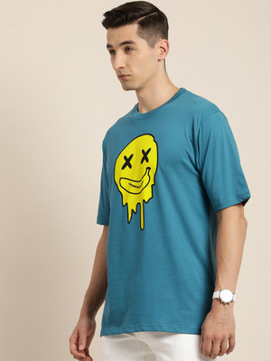 DIFFERENCE OF OPINION Graphic Print Men Round Neck Blue T-Shirt