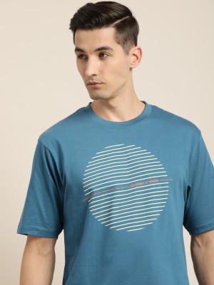DIFFERENCE OF OPINION Graphic Print Men Round Neck Blue T-Shirt