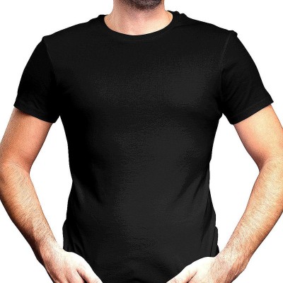 LAXMI Solid Men Round Neck Black T-Shirt