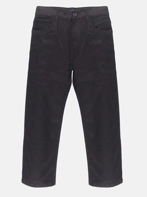 KiddoPanti Regular Fit Boys Black Trousers