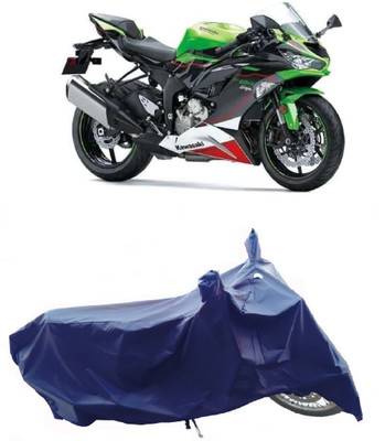 Wegather Two Wheeler Cover for Kawasaki(Ninja ZX-6R BS6, Blue)