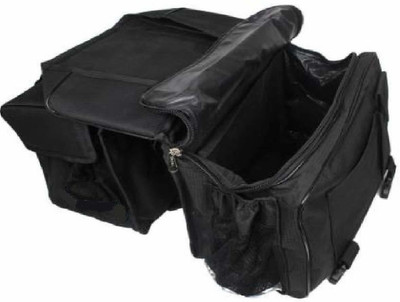 Golden Fox Double-side Black Polyester, Leatherette Motorbike Saddlebag