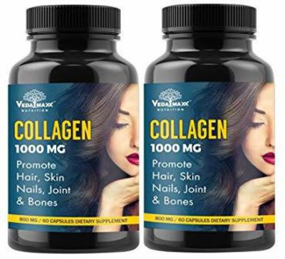 VEDA MAXX COLLAGEN 1000-Pack of 2(2 x 60 Capsules)