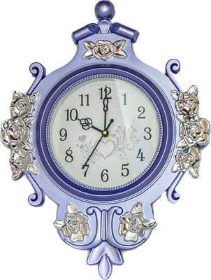 Sigaram Analog 41 cm X 30 cm Wall Clock(Purple, With Glass, Standard)