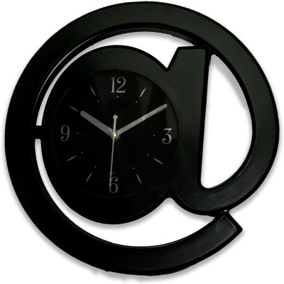 Sigaram Analog 32 cm X 32 cm Wall Clock(Black, With Glass, Standard)