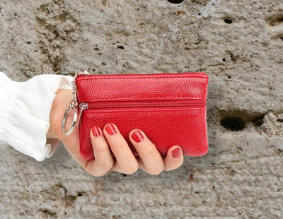 DEVANI ENTERPRISE Girls Red Genuine Leather Wallet(2 Card Slots)