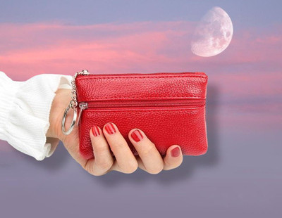 DEVANI ENTERPRISE Girls Red Genuine Leather Wallet(2 Card Slots)