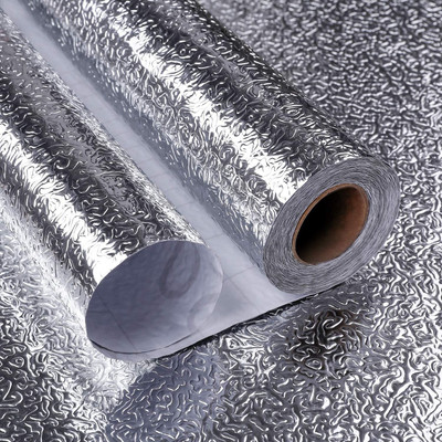Inllex Foils Abstract Silver Wallpaper(L x W: 200 cm x 60 cm)