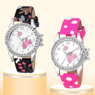 Razyloo a0808 High Quality Attractive Color Pack Of 2 Watches New Generation Analog Watch  - For Girls