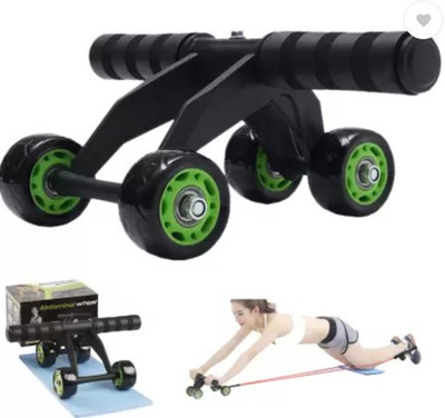 PHB Ab Roller Abdominal Trainers with Knee Pad Exercise Wheel Ab Exerciser(Multicolor)