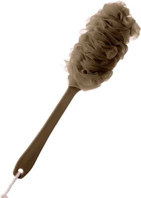 STYLE HOMEZ AMAZER, SuperSoft Sponge Loofah BackBody Scrubber 44cm Handle Coffee Brown Color