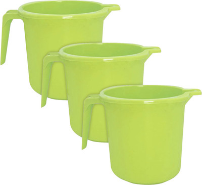KUBER INDUSTRIES Plastic Bath Mug(Green 2)