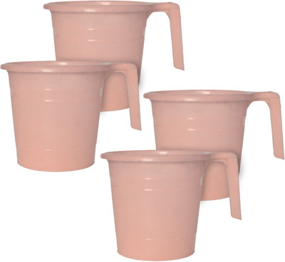 KUBER INDUSTRIES Plastic Bath Mug(Pink 2)