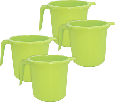 KUBER INDUSTRIES Plastic Bath Mug(Green 2)