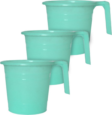 KUBER INDUSTRIES Plastic Bath Mug(Green 2)