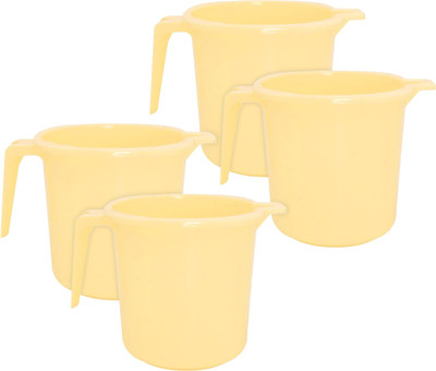 KUBER INDUSTRIES Plastic Bath Mug(Yellow 1)