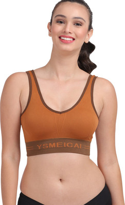 AMOUR SECRET Amour Secret Lightly Padded Sports Bra Women Sports Lightly Padded Bra(Brown)