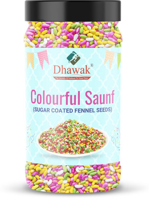 Dhawak Colourful Coated SAUNF| Colorful Fennel Seed Mouth Freshener| Jar Pack| Fennel Seeds Mouth Freshener(900 g)