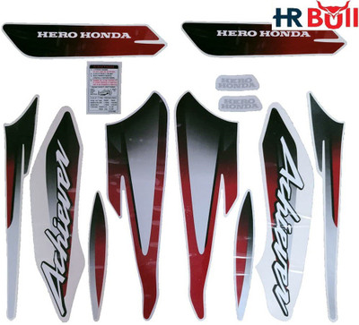 HRBull Sticker & Decal for Bike(Red, White, Multicolor)