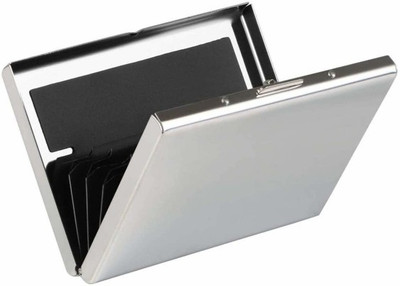 WOOD BAZAR 6 Card Holder(Set of 1, Silver)