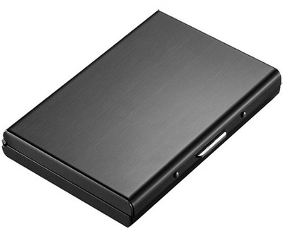 Sonrisa Men & Women Black Aluminium Card Holder(10 Card Slots)