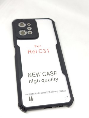 TempGlow Back Cover for RealMe C31(Black, Transparent, Grip Case, Pack of: 1)