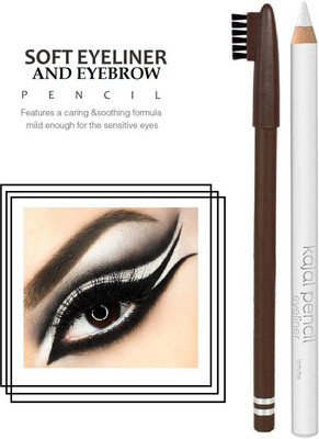 MYEONG ( eye lip )3D use white pencil eyeliner with perfect long & lasting brown pencil eyebrow(2 Items in the set)