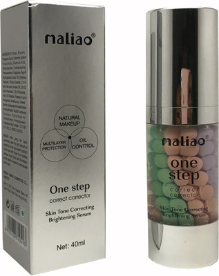 maliao One Step Correct Corrector All Skin Tone Correcting Bighting With Serum Concealer(Beige, 40 ml)