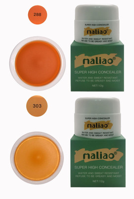 maliao Orange Concealer Super High Water and Sweat Resistant S303 & S288 Concealer(Orange, 12 ml)