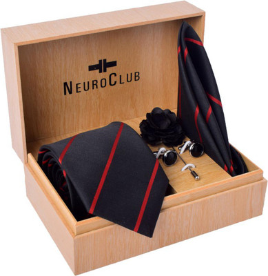 NEUROCLUB Metal Cufflink & Tie Pin Set(Red)