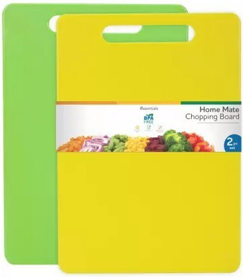 Randal Plastic Cutting Board(Multicolor Pack of 2 Dishwasher Safe)