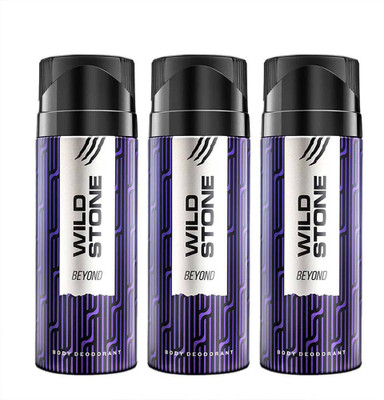 Wild Stone Beyond Deodorant Spray  -  For Men(450 ml, Pack of 3)