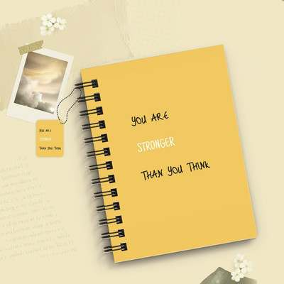 DI-KRAFT Wiro binding diary A5 Diary Unruled 160 Pages A5 Diary Unruled 160 Pages(Yellow)