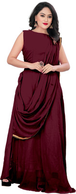 REYANS Women Maxi Maroon Full Length Dress