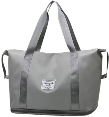toyprofessor (Expandable) Wet and Dry Separation Waterproof Cloth Solid Handbag for Shopping Duffel Without Wheels