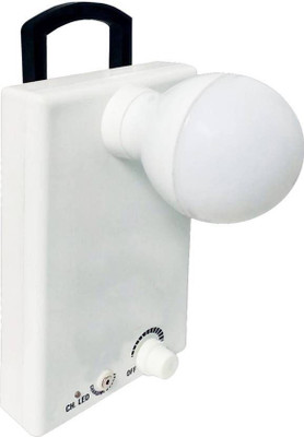 GLOWISH LED Bulb With Chargergeable ,Brightness control Rotatory switch Super Capacity 5 hrs Lantern Emergency Light(White)