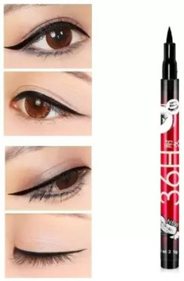 Jollity 36 Hour Long Lasting Liquid EyeLiner Pack of 1 2.5 g (The Glam Edition) 2.5 ml(Deep Black)
