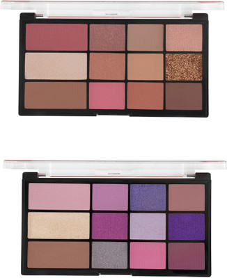 MARS 18 Eyeshadow 2 Highlighter 2 Blusher and 2 Bronzer 43 g(Shade-01+02)