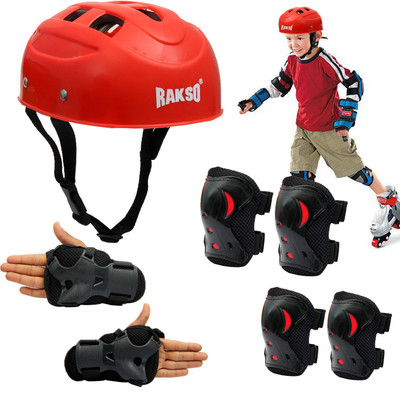 Rakso Skating & Cycling Protective Kit Set (7 Pcs Set) Size_12 Years Skating Kit