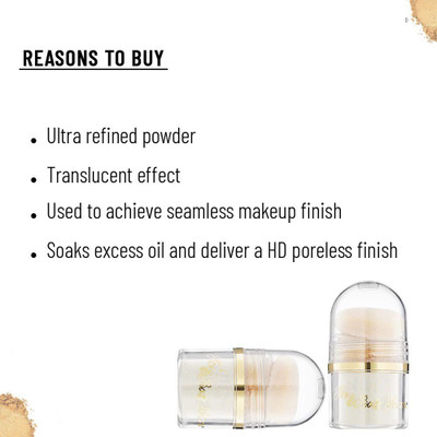 THTC New Illuminationer Face White Highlighter & Glitter Powder with Purff(WHITE)