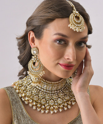 SOHI Alloy Gold-plated Gold, White Jewellery Set(Pack of 3)