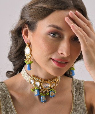 SOHI Alloy Gold-plated Multicolor Jewellery Set(Pack of 3)