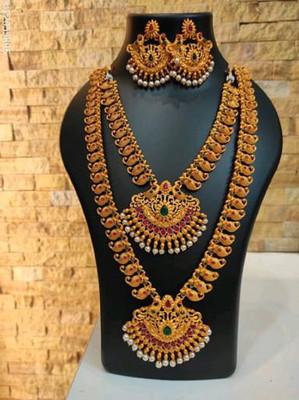 FALLALERY Alloy Gold-plated Gold Jewellery Set(Pack of 1)