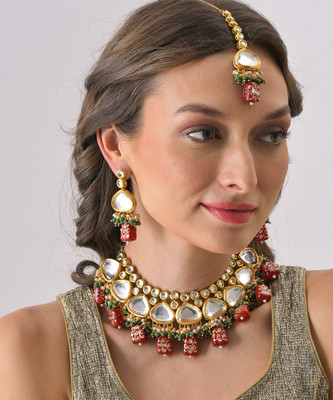 SOHI Alloy Gold-plated Multicolor Jewellery Set(Pack of 3)