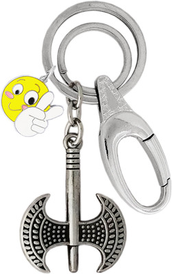 KYP Fashion High Quality With Smiley Emoji Axe Double Side Keyring Key Chain