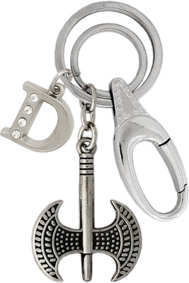 KYP Fashion High Quality Stone Alphabet D With Double Side Stylish Keyring Key Chain