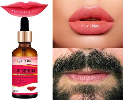VITASTA Natural LIP Serum with 25 vital ingredients and Vitamins for soft ,Glowing lips(30 ml, Strawberry)