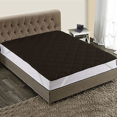 DORISTYLE Elastic Strap King Size Stretchable, Waterproof Mattress Cover(Brown)