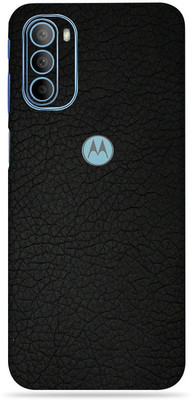 OggyBaba Motorola Moto G71 5g, Leather Black Mobile Skin(Black)