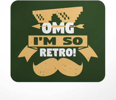 LASTWAVE Omg i'm so retro 2, Graphic Printed Mouse Pad for Computer, PC, Laptop, Gaming Non Slip Base Mousepad(Multicolor)